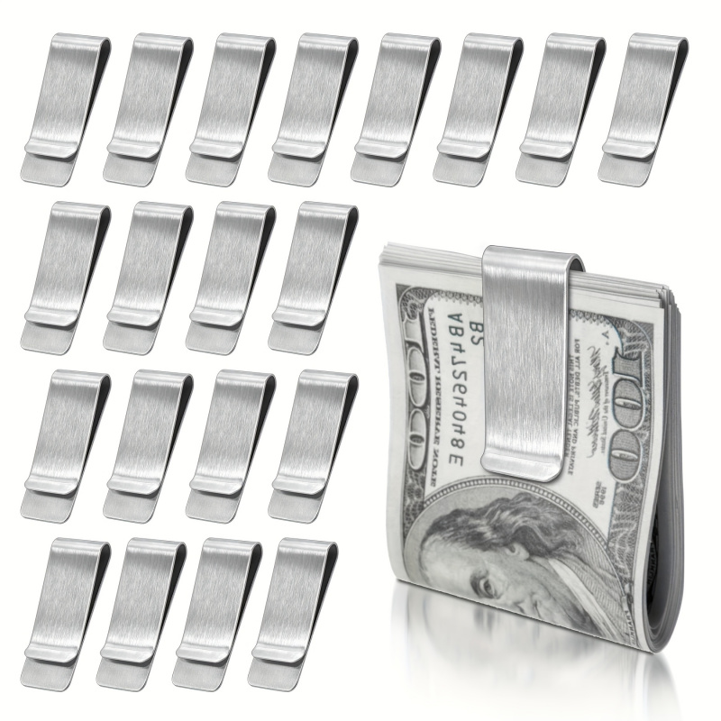 Card Top Loader - 20PCS Stainless Steel Silver Slim Wallet
