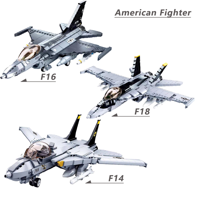 Lego Minifigure Holder - U.S.A Air Force F14 F16 F18